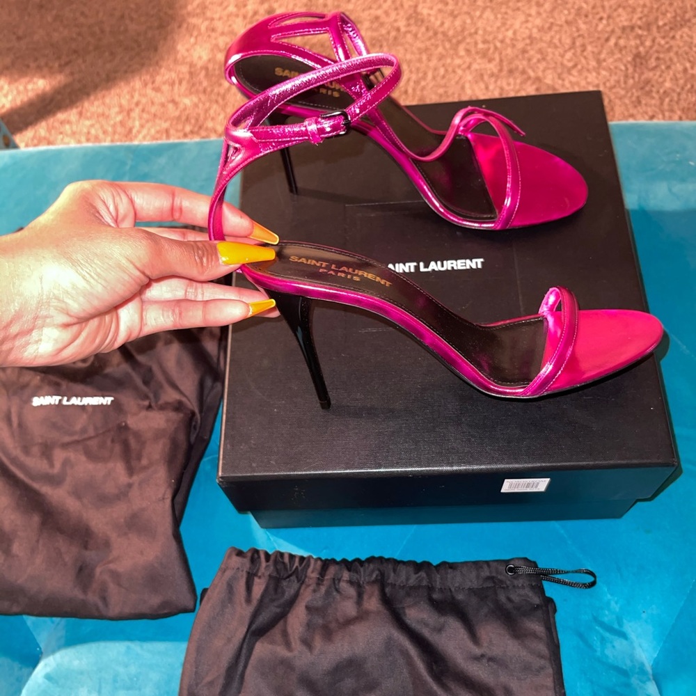 Brand New Yves Saint Laurent (YSL) Metallic Heels